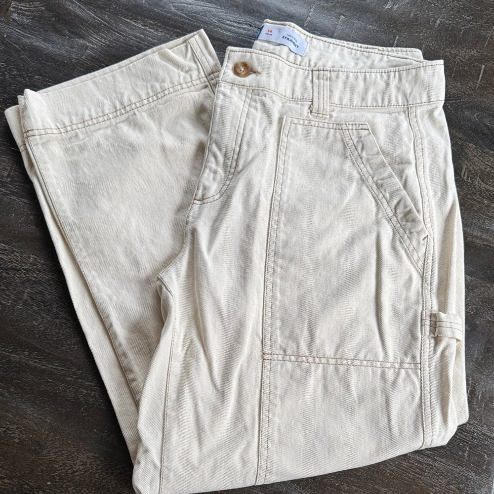 Old Navy Women's Cream Boot Cut Pants